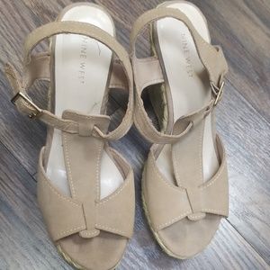 Nine west cream wedges